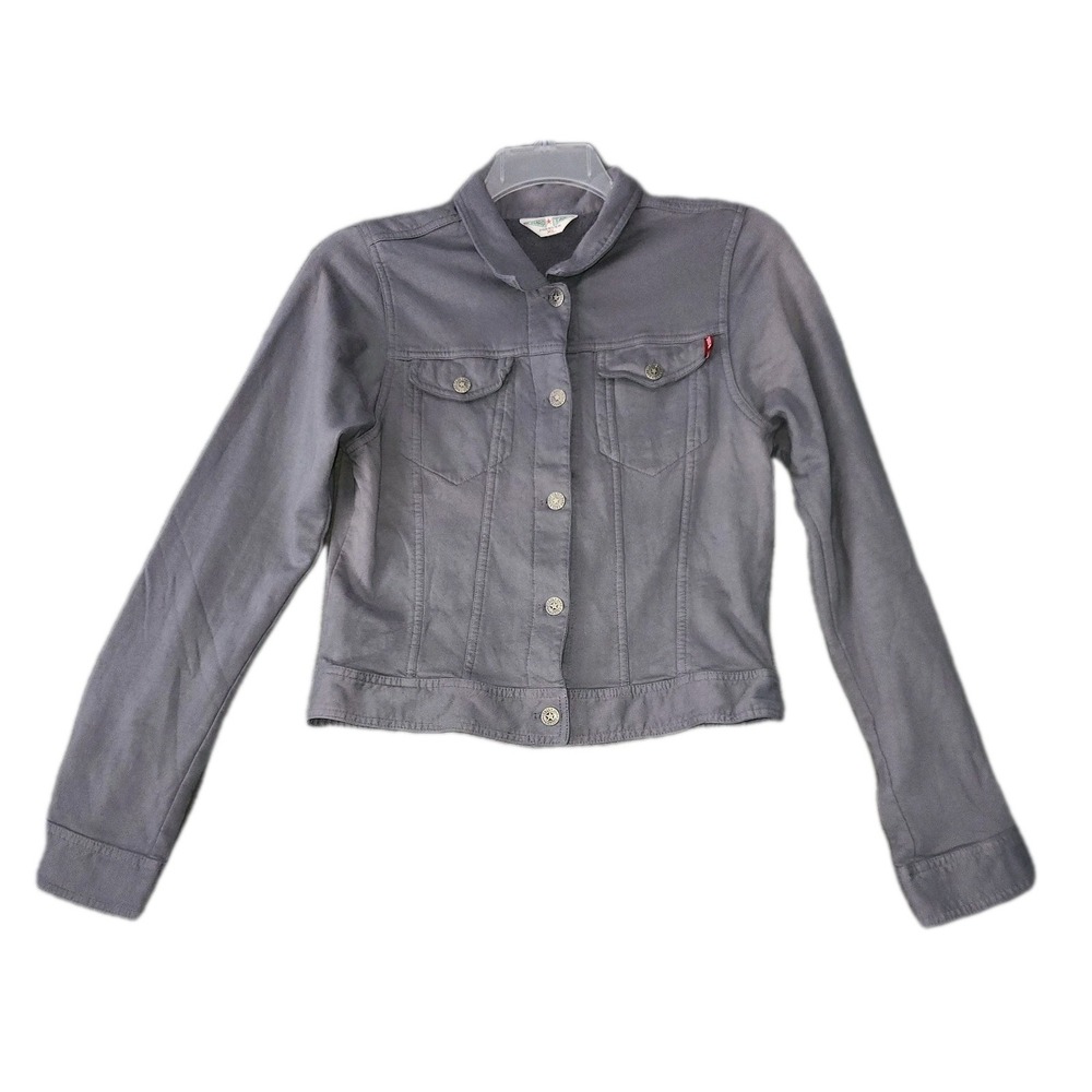 Hard‎ Tail Forever Womens Cotton Fleece Knit Trucker Jacket XL Casual USA Y2K
